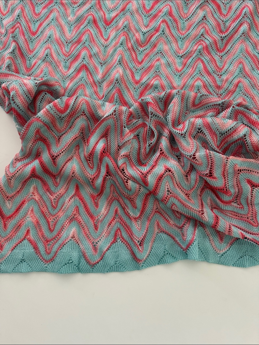 Missoni Zigzag Knit Maxi Dress - Aqua & Coral - Picture 8 of 10